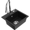MEXEN/S - Milo granitový dřez 1-miska včetně baterie Elia, černá 6505-77-670101-00
