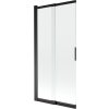 MEXEN - Fox 2-křídlá posuvná vanová zástěna 85 x 150, transparent, černá 891-085-002-70-00