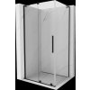 MEXEN/S - Velar L sprchový kout, posuvné dveře 90 x 75, transparent, černá 871-090-075-03-70