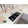 DEANTE - Andante černá - Granitový dřez, 2 - bowl s odkapávačem ZQN_N213