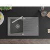 MEXEN/S - Cesar granitový dřez s odkapávačem včetně baterie Duero, šedá 6514-71-671600-00
