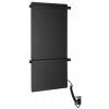 ELMIS elektrický sušák ručníků 400x800 mm, 120 W, hliník, černá mat