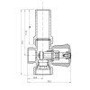 Pračkový ventil před nástěnnou baterii se zpět. ventilem 3/4"x3/4", chrom