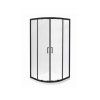 Čtvrtkruhový sprchový kout Hammer Black 80x80 cm – čiré sklo 6 mm, matně černé profily