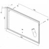 LED zrcadlo LUMI 160x60 cm s hodinami a kosmetickým zrcátkem