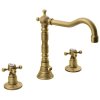 ANTEA tříprvková umyvadlová baterie s retro hubicí, s výpustí, bronz  + slevový kód, + prodloužená záruka