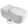 HANDICAP závěsná WC mísa prodloužená, Rimless, 37x70 cm, bílá