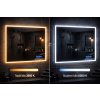 LED zrcadlo SMART 70x65 cm, bluetooth, hodiny, datum, teplota, reproduktor  + slevový kód