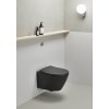 MODO závěsná WC mísa, Swirlflush, 37x52cm, černá dual-mat  DOPRAVA ZDARMA