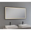 LED zrcadlo NOIR 120x60 cm, černý matný rám, nastavitelná teplota světla