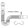 FLEXY dřezový sifon flexibilní 6/4", DN40, bílá