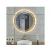 Kulaté LED zrcadlo LUXUS Ø 80 cm se zdobeným okrajem a osvětlením
