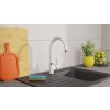 spueltischarmatur diziani wasserhahn kueche 360 schwenkbar ideal auch fuer doppelspuelbecken chrom weiss