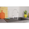 spueltischarmatur diziani wasserhahn kueche 360 schwenkbar ideal auch fuer doppelspuelbecken chrom weiss 1