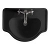 RETRO keramické umyvadlo zápustné, 62x45,5cm, černá mat  + slevový kód
