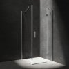 OMNIRES - MANHATTAN obdélníkový sprchový kout s křídlovými dveřmi, 90 x 100 cm chrom / transparent /CRTR/ MH9010CRTR