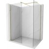 MEXEN/S - Kioto Sprchová zástěna WALK-IN 80 x 80 cm, transparent, zlatá 800-080-202-50-00-080