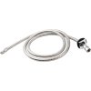 Sprchová průchodka na okraj vany včetně hadice F1/2"-M3/8" , hranatá, chrom
