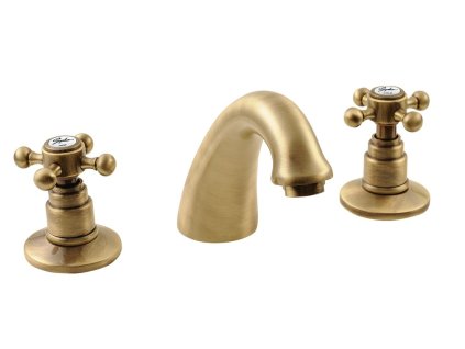 ANTEA tříprvková umyvadlová baterie s výpustí, bronz