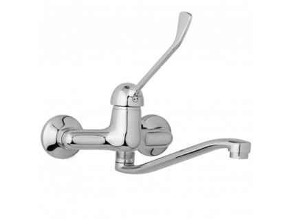 JB Sanitary SLIM A20 35 40 - Nástěnná dřezová a umyvadlová baterie 150 mm s lékařskou pákou, ramínko S 300 mm obrázek č.: 1