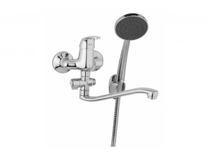 JB Sanitary Slim A10 32 41 umyvadlová a sprchová nástěnná baterie 100 mm s příslušenstvím - otočný přepínač obrázek č.: 1