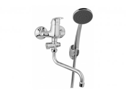 JB Sanitary Slim A10 32 51 umyvadlová a sprchová nástěnná baterie 100 mm s příslušenstvím - otočný přepínač obrázek č.: 1