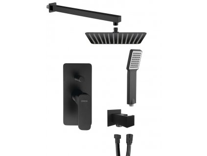 SPY podomítkový sprchový set s pákovou baterií, 2 výstupy, černá obrázek č.: 1