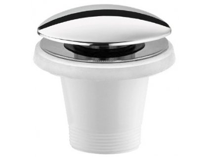 Vanová výpust 6/4", click-clack, pro vany bez přepadu, chrom