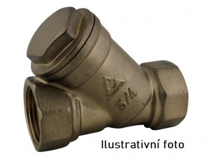 Mosazný šikmý filtr   6/4" s nerez sítkem - použití i pro pitnou vodu obrázek č.: 1