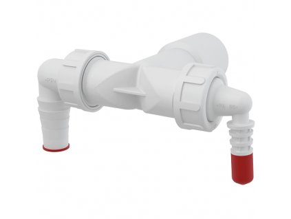 Alcadrain P156Z DVOJITÉ KOLÍNKO S HLADKÝM ODTOKEM DN40/32 / 8–23 SE ZPĚTNÝMI KLAPKAMI (dříve Alcaplast) obrázek č.: 1