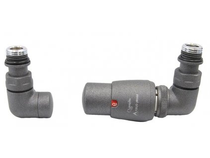 Vision - připojovací armatura pro spodní krajní, rozdělené připojení s termostatickou hlavicí napravo - matný grafit (Matice pro Cu 15 mm) obrázek č.: 1