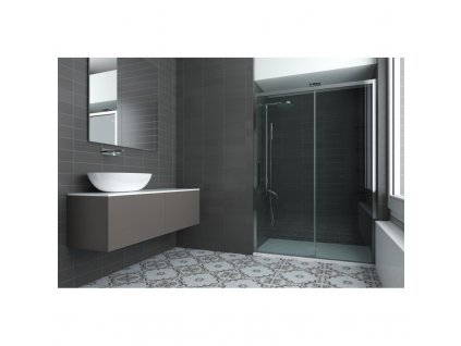HOPA URBAN ESSENCE N1FS sprchové dveře 110 cm, matný rám, čiré sklo, levé obrázek č.: 1
