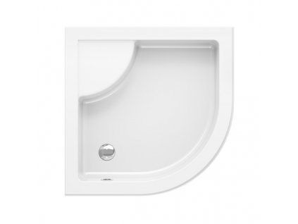 Ravak SABINA 80 LA WHITE - čtvrtkruhová sprchová zvýšená vanička 80 x 80 cm se sedátkem, bílá (bez nožiček a bez čelního panelu) obrázek č.: 1