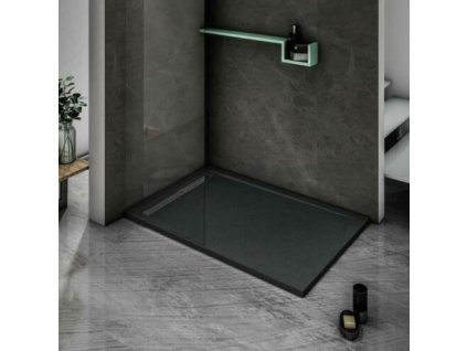 ETERMY BLACK sprchová vanička z litého mramoru, čtverec černá čtverec: 800x800 č.: 1