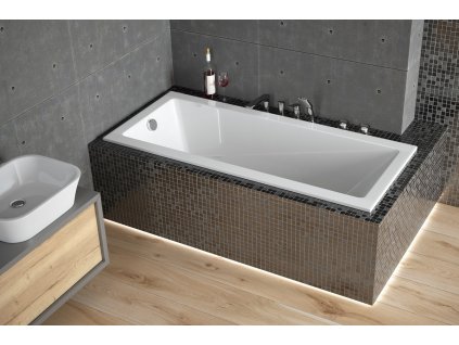 Obdélníková vana MODERN SLIM - 150 x 70(69,5) cm, s nožičkami