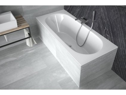 Obdélníková vana VITAE SLIM - 150 x 75(74,5) cm, s nožičkami