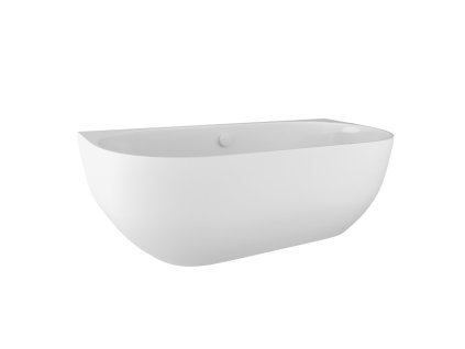 PAGODA nástěnná vana litý mramor 170x85x58cm, bílá