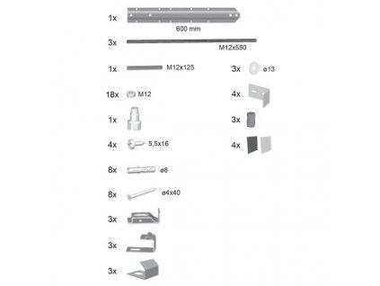 Ravak B23000100N ROSA I, II a 95 panelkit obrázek č.: 1