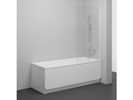 Ravak NVS1-80 bílá+Transparent, vanová pevná stěna 80 cm, bílý profil, čiré sklo obrázek č.: 1