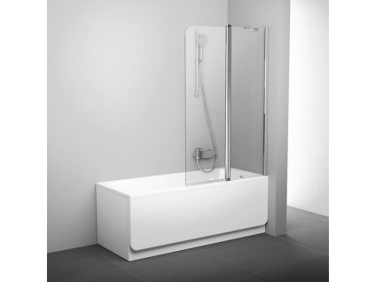 Ravak CVS2-100 R bright alu+Transparent, vanová zástěna 100 cm s jedním otočným dílem, Pravá, lesk obrázek č.: 1