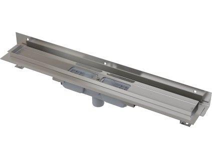 Alcadrain APZ1104-1050 Flexible Low podlahový žlab s okrajem pro perforovaný rošt a s nastavitelným límcem ke stěně, svislý odtok (dříve Alcaplast) obrázek č.: 1