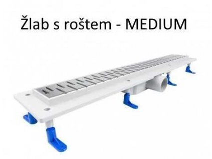 Odtokový žlab STANDARTline 400 mm do prostoru s roštem Medium obrázek č.: 1