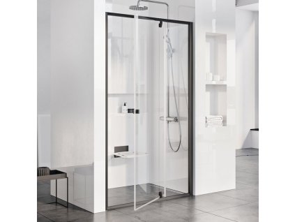 Ravak PIVOT PDOP2 - 100 BLACK/TRANSPARENT sprchové otočné dveře 100 cm, černý rám, čiré sklo obrázek č.: 1
