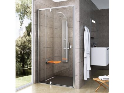 Ravak PIVOT PDOP2 - 100 SATIN/TRANSPARENT sprchové otočné dveře 100 cm, matný stříbrný rám, čiré sklo obrázek č.: 1