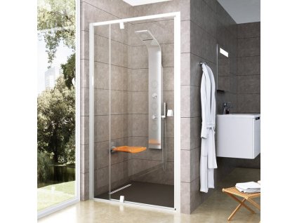 Ravak PIVOT PDOP2 - 120 BÍLÁ/BÍLÁ/TRANSPARENT sprchové otočné dveře 120 cm, bílý rám, čiré sklo obrázek č.: 1