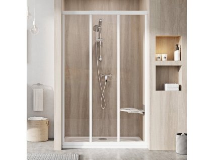 Ravak SUPERNOVA  ASDP3-80 BÍLÁ TRANSPARENT sprchové posuvné dveře 80 cm (ASDP3 80) obrázek č.: 1