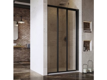 Ravak SUPERNOVA  ASDP3-90 BLACK ČERNÁ TRANSPARENT sprchové posuvné dveře 90 cm (ASDP3 90) obrázek č.: 1