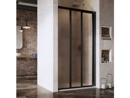 Ravak SUPERNOVA ASDP3-130 BLACK ČERNÁ GRAPE sprchové posuvné dveře 130 cm (ASDP3 130) obrázek č.: 1