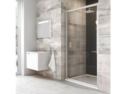Ravak BLIX BLDP2-100 SATIN+TRANSPARENT - sprchové posuvné dveře 100 cm, rám matný hliník, čiré sklo obrázek č.: 1