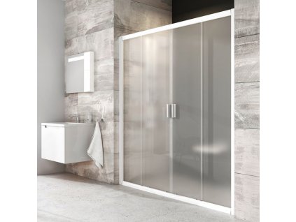 Ravak Blix BLDP4-120 bílá+Grape - sprchové posuvné dveře 120 cm, bílá, matné sklo obrázek č.: 1